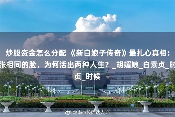 炒股资金怎么分配 《新白娘子传奇》最扎心真相：两张相同的脸，为何活出两种人生？_胡媚娘_白素贞_时候