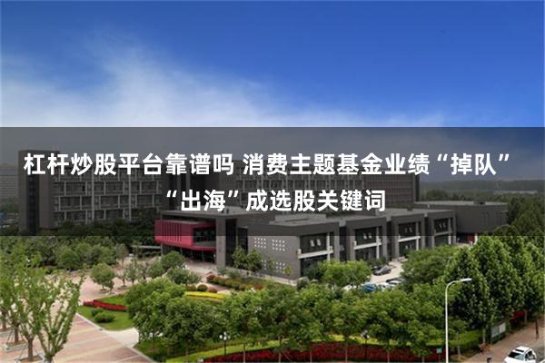 杠杆炒股平台靠谱吗 消费主题基金业绩“掉队” “出海”成选股关键词