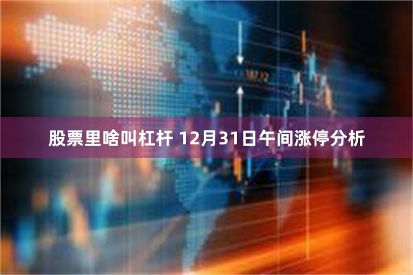 股票里啥叫杠杆 12月31日午间涨停分析