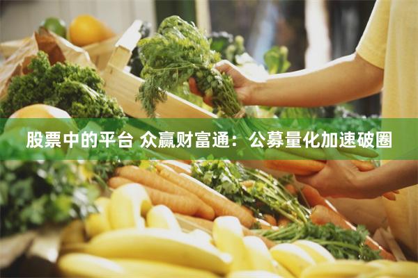 股票中的平台 众赢财富通：公募量化加速破圈