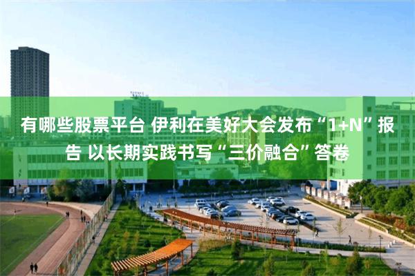有哪些股票平台 伊利在美好大会发布“1+N”报告 以长期实践书写“三价融合”答卷