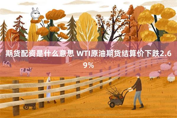 期货配资是什么意思 WTI原油期货结算价下跌2.69%